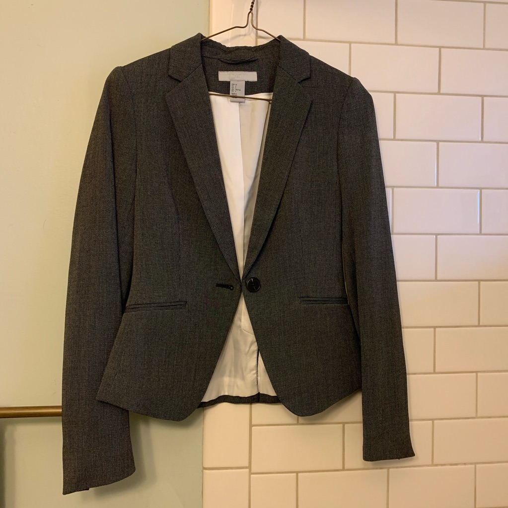 Gray Patterned H&M Blazer